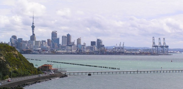 The Port of Auckland - dominating Auckland's waterfront